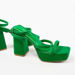 Sandale cu toc Oihana Verzi 4