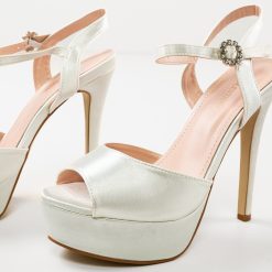Sandale cu toc Oyibo Albe 5