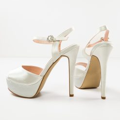 Sandale cu toc Oyibo Albe 6