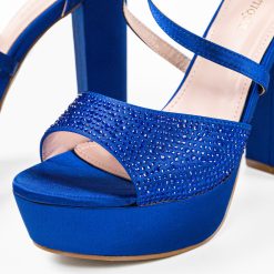 Sandale cu toc Parthen Albastre 6