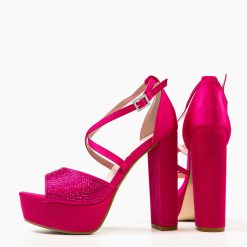 Sandale cu toc Parthen Fuchsia 6