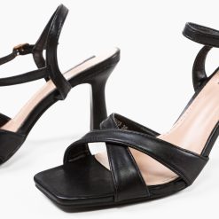 Sandale cu toc Pendo Negre 5
