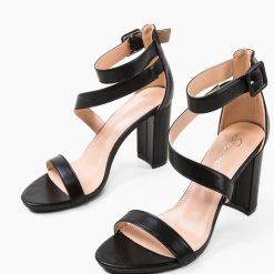 Sandale cu toc Philiber Negre 6