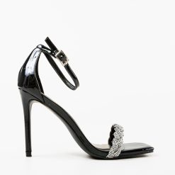 Sandale cu toc Pinho Negre 4