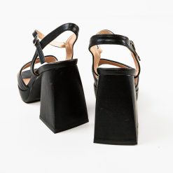 Sandale cu toc Plamen Negre 6