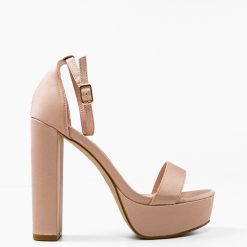 Sandale cu toc Rajesh Nude 3