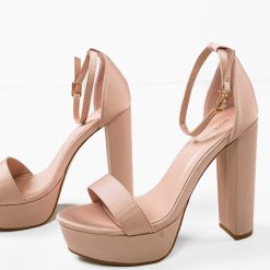 Sandale cu toc Rajesh Nude 5
