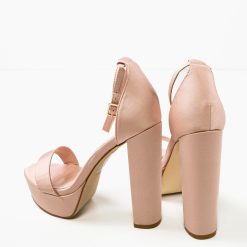 Sandale cu toc Rajesh Nude 6