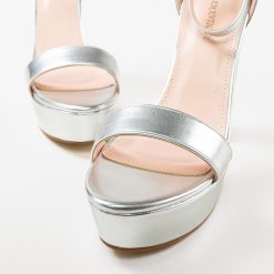 Sandale cu toc Reich Argintii 5