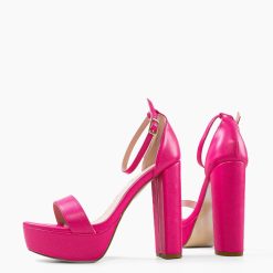 Sandale cu toc Reich Fuchsia 7