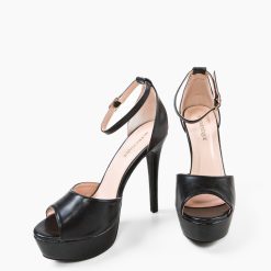 Sandale cu toc Remiel Negre 5