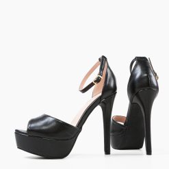 Sandale cu toc Remiel Negre 7