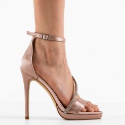 Sandale cu toc Sarai Roz 3