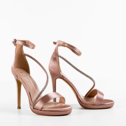 Sandale cu toc Sarai Roz 6