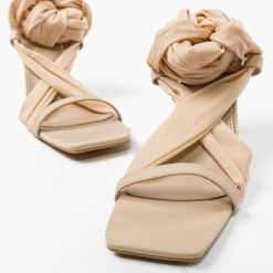 Sandale cu toc Septembe Bej 4