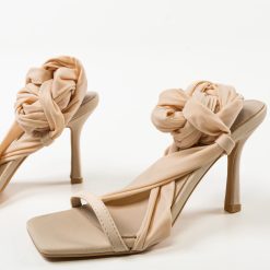 Sandale cu toc Septembe Bej 5