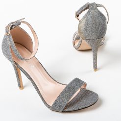 Sandale cu toc Seren Gri 5