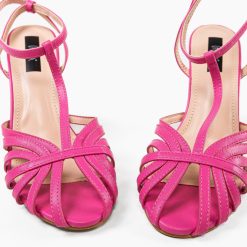 Sandale cu toc Shila Fuchsia 4