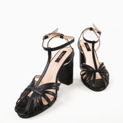 Sandale cu toc Shila Negre 6