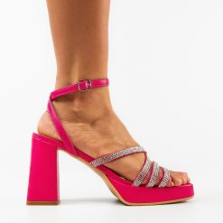 Sandale cu toc Shohre Fuchsia 3