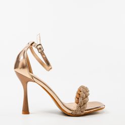 Sandale cu toc Silve Aurii 2 4