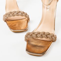 Sandale cu toc Silve Aurii 2 5