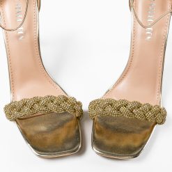 Sandale cu toc Silve Aurii 4