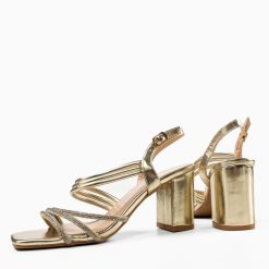 Sandale cu toc Sommer Aurii 6