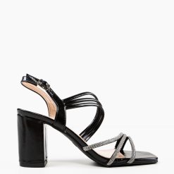 Sandale cu toc Sommer Negre 3