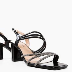 Sandale cu toc Sommer Negre 5