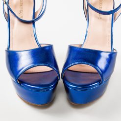 Sandale cu toc Thyrza Albastre 4