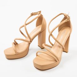 Sandale cu toc Tochuk Nude 5