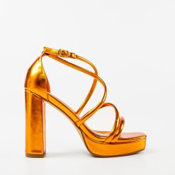 Sandale cu toc Tochuk Portocalii 3