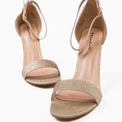 Sandale cu toc Velma Aurii 4