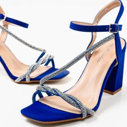 Sandale cu toc Velvela Albastre 7