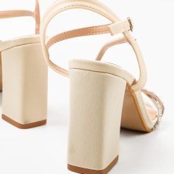 Sandale cu toc Velvela Bej 5