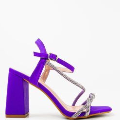 Sandale cu toc Velvela Mov 4