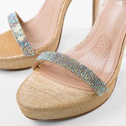 Sandale cu toc Zaurbe Aurii 6