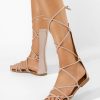 Sandale gladiator Judia bej-Sandale Gladiator / Romane-Sandale Gladiator / Romane