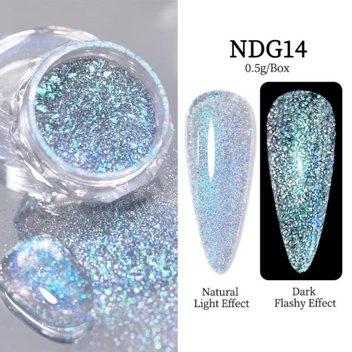 Sclipici Chrome Aurora NDG14 - Everin-NAIL ART ❤️