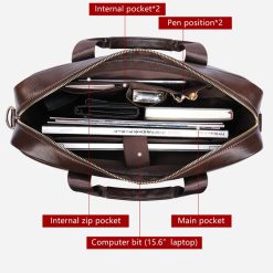 Servieta pentru barbati Felix GT1318 piele naturala Negru 4