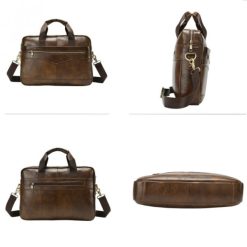 Servieta pentru barbati Teddy GT1304 piele naturala maro deschis 4