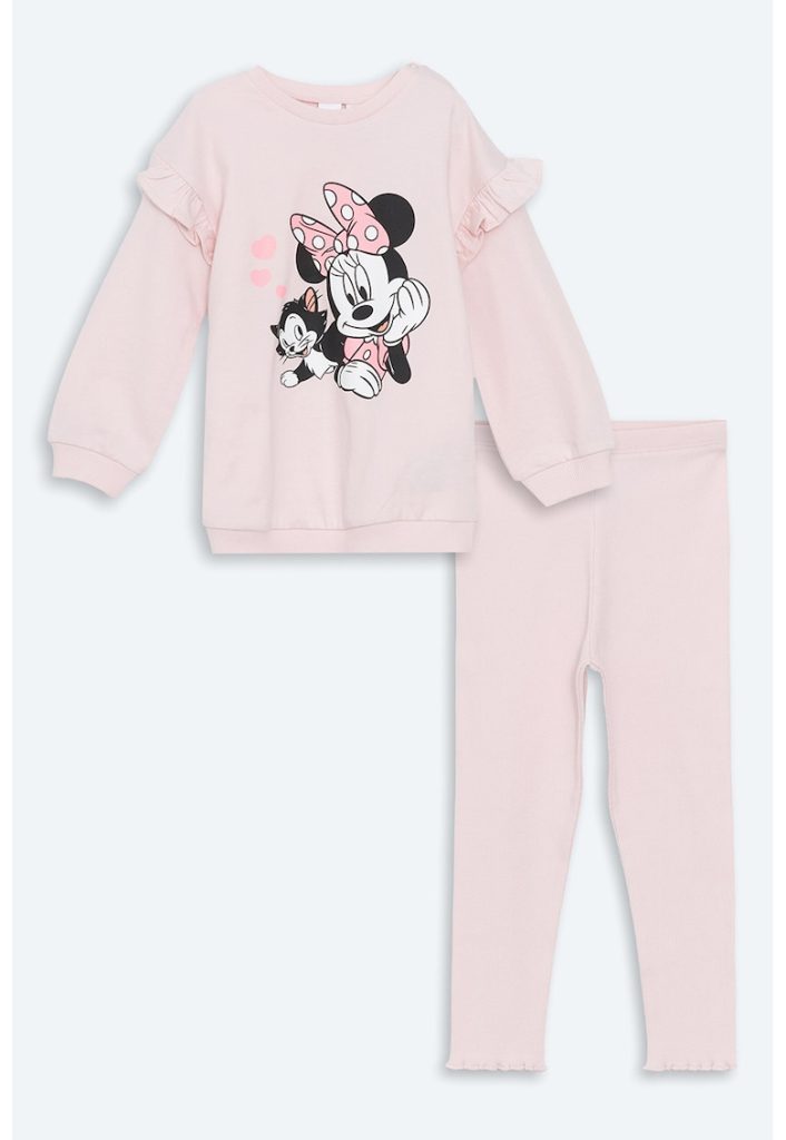 Set de bluza si colanti cu imprimeu cu Minnie Mouse-FETE-