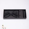 Set papion cu butoni si batista – culoare:  negru -PP278-Accesorii