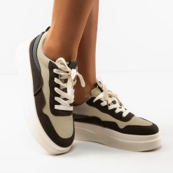 Sneakers dama Oradela Khaki 2