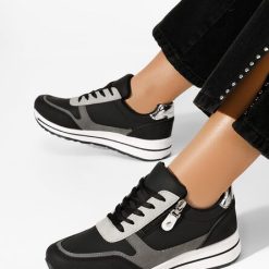 Sneakers dama Positeia negri-Sneakers dama-Noutăți