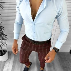 Tinuta barbati smart casual Pantaloni + Camasa  12673  E-Tinute barbati smart casual > Tinute barbati smart casual din 2 piese