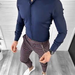 Tinuta barbati smart casual Pantaloni + Camasa  + Lanț 10409-Tinute barbati smart casual > Tinute barbati smart casual din 2 piese
