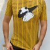 Tricou barbati slim fit GALBEN PANDA  - TR135-Reduceri