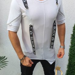 alb cu bretele Street Style  cod: TR67-Tricouri